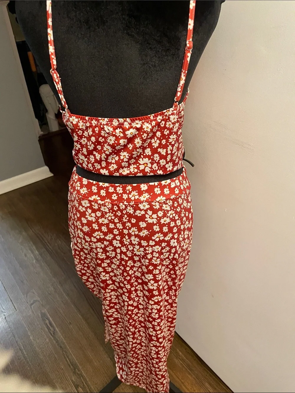 SHEIN red midi